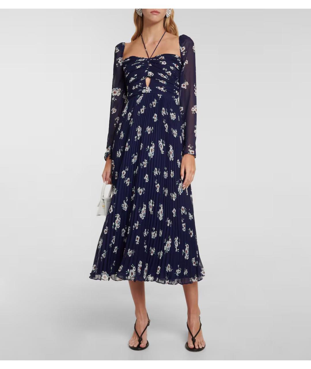 SELF-PORTRAIT Темно-синее вечернее платье, фото 3