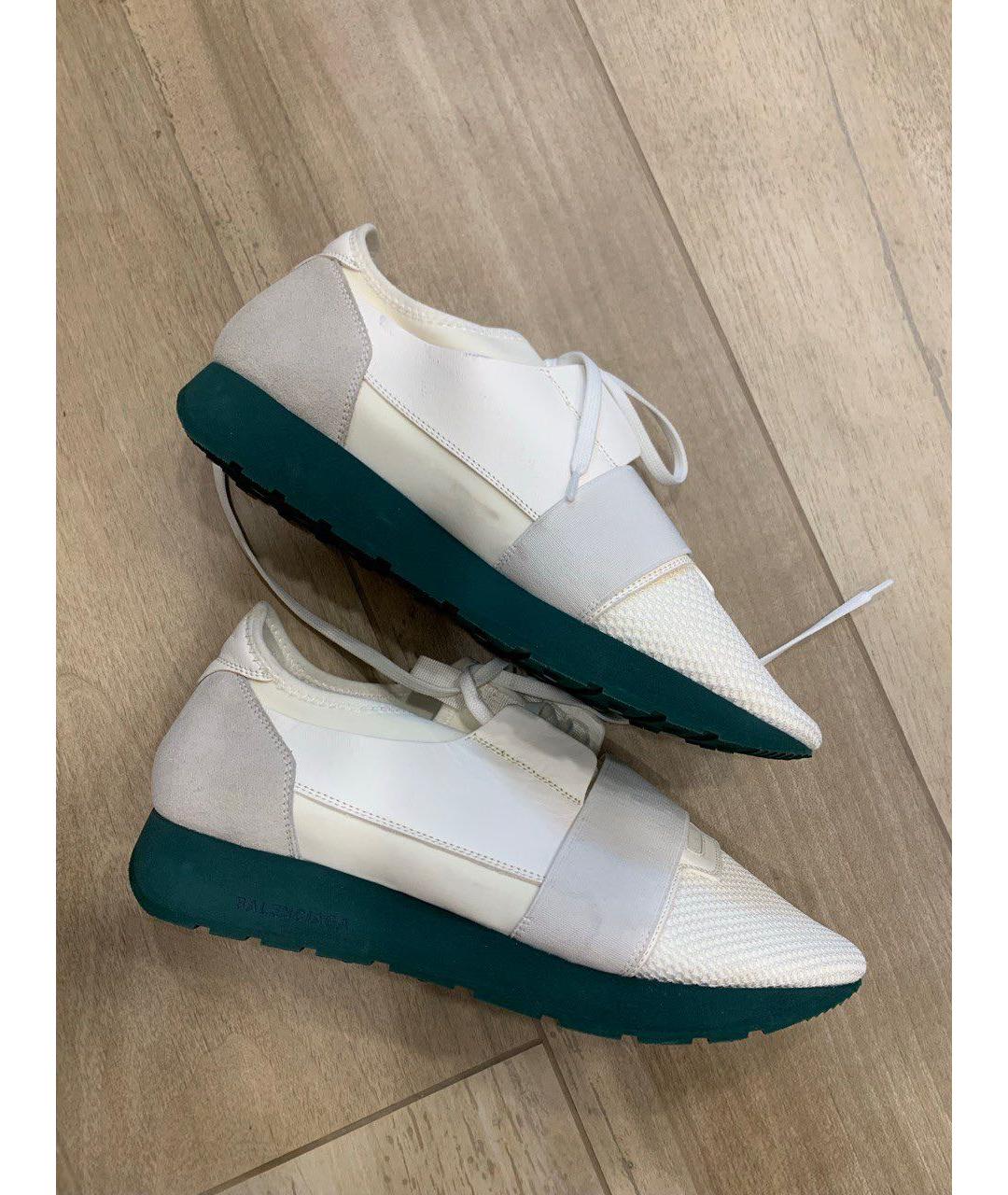 BALENCIAGA Белые текстильные кроссовки, фото 3