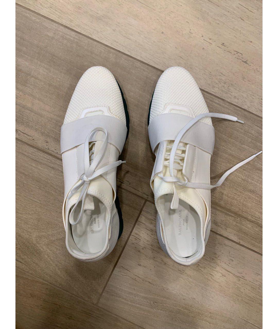 BALENCIAGA Белые текстильные кроссовки, фото 2