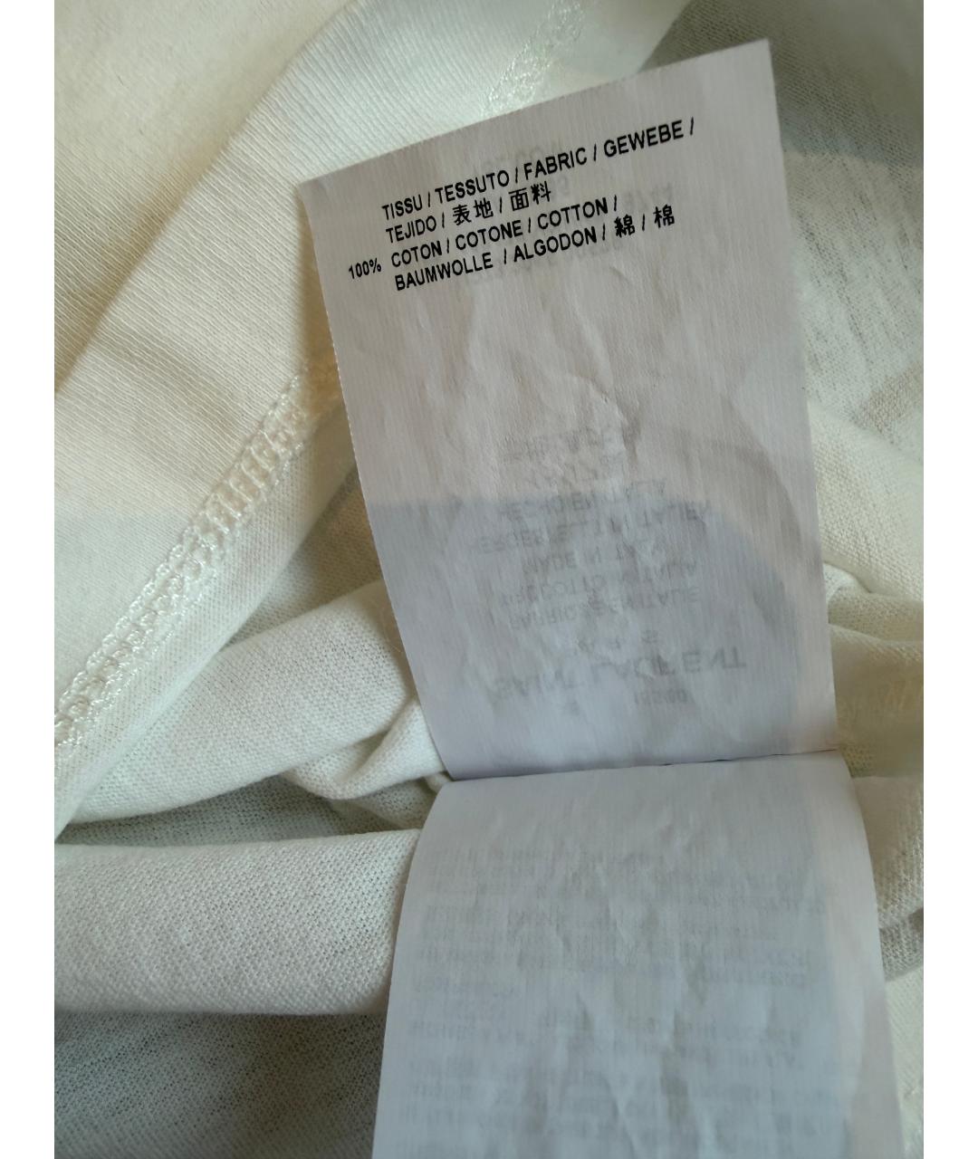 SAINT LAURENT Белая хлопковая футболка, фото 5