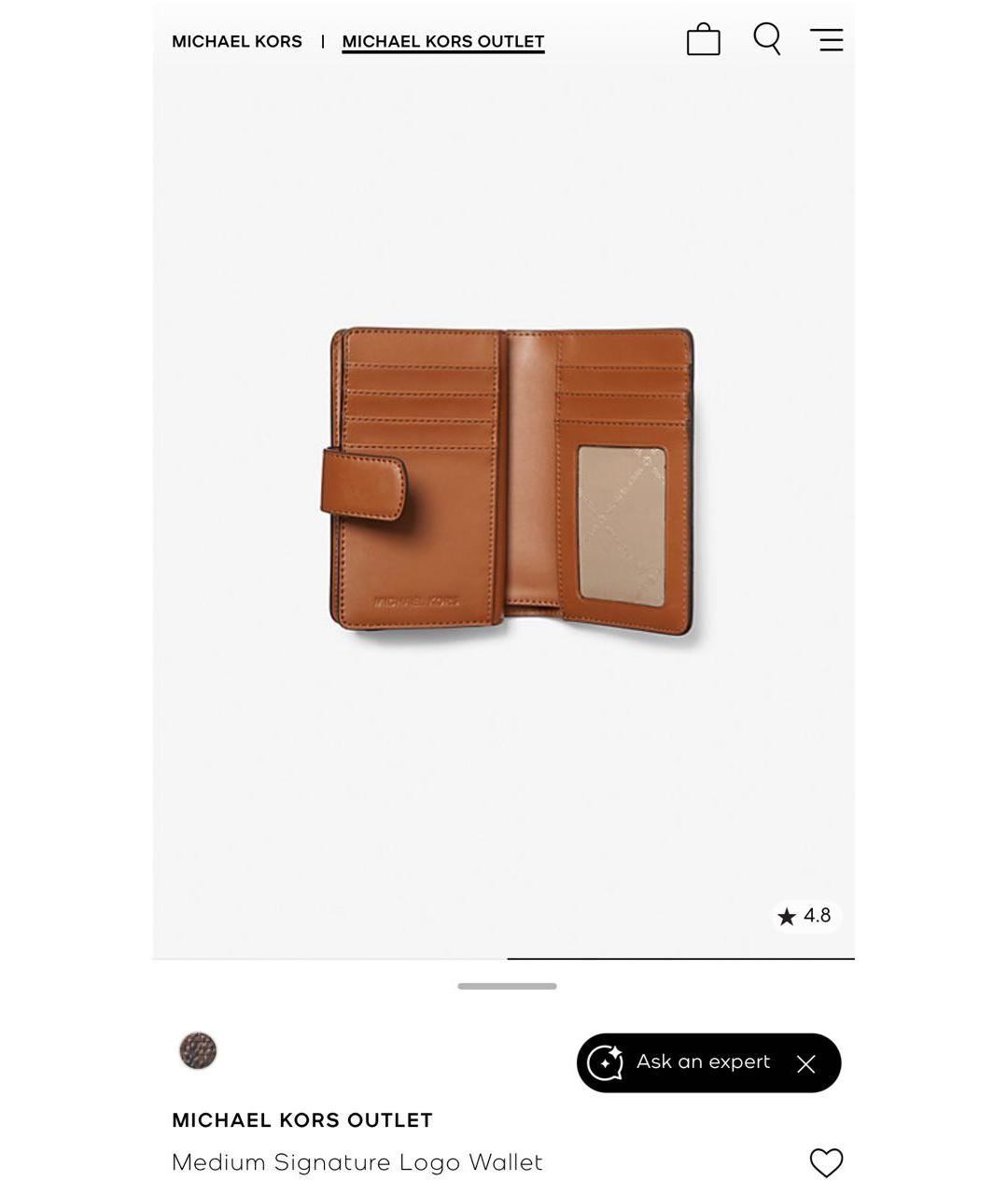 MICHAEL MICHAEL KORS Белый кошелек, фото 7