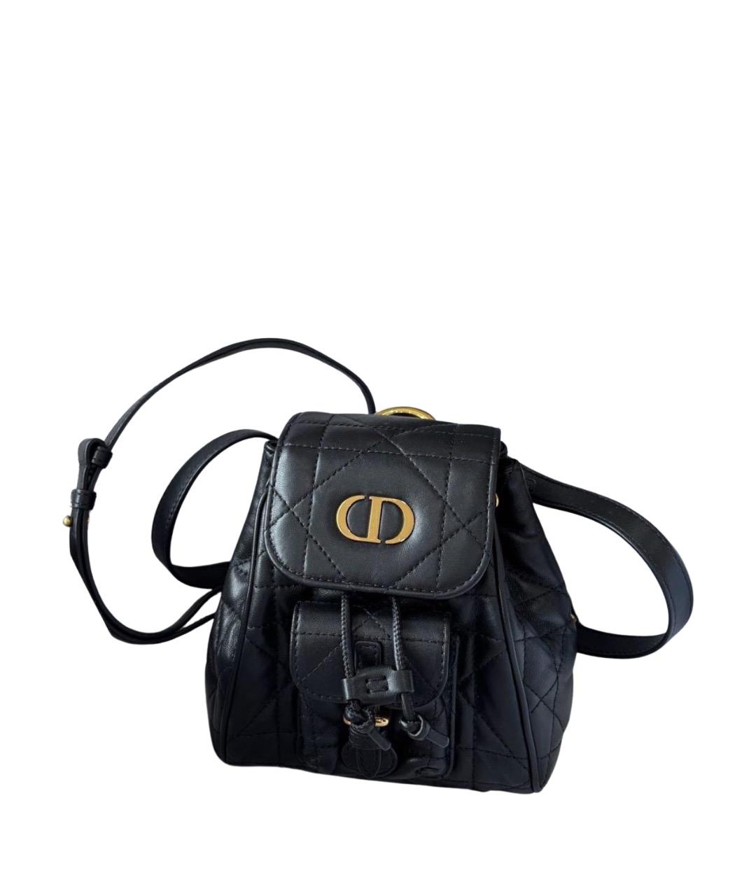 CHRISTIAN DIOR Черный кожаный рюкзак, фото 1