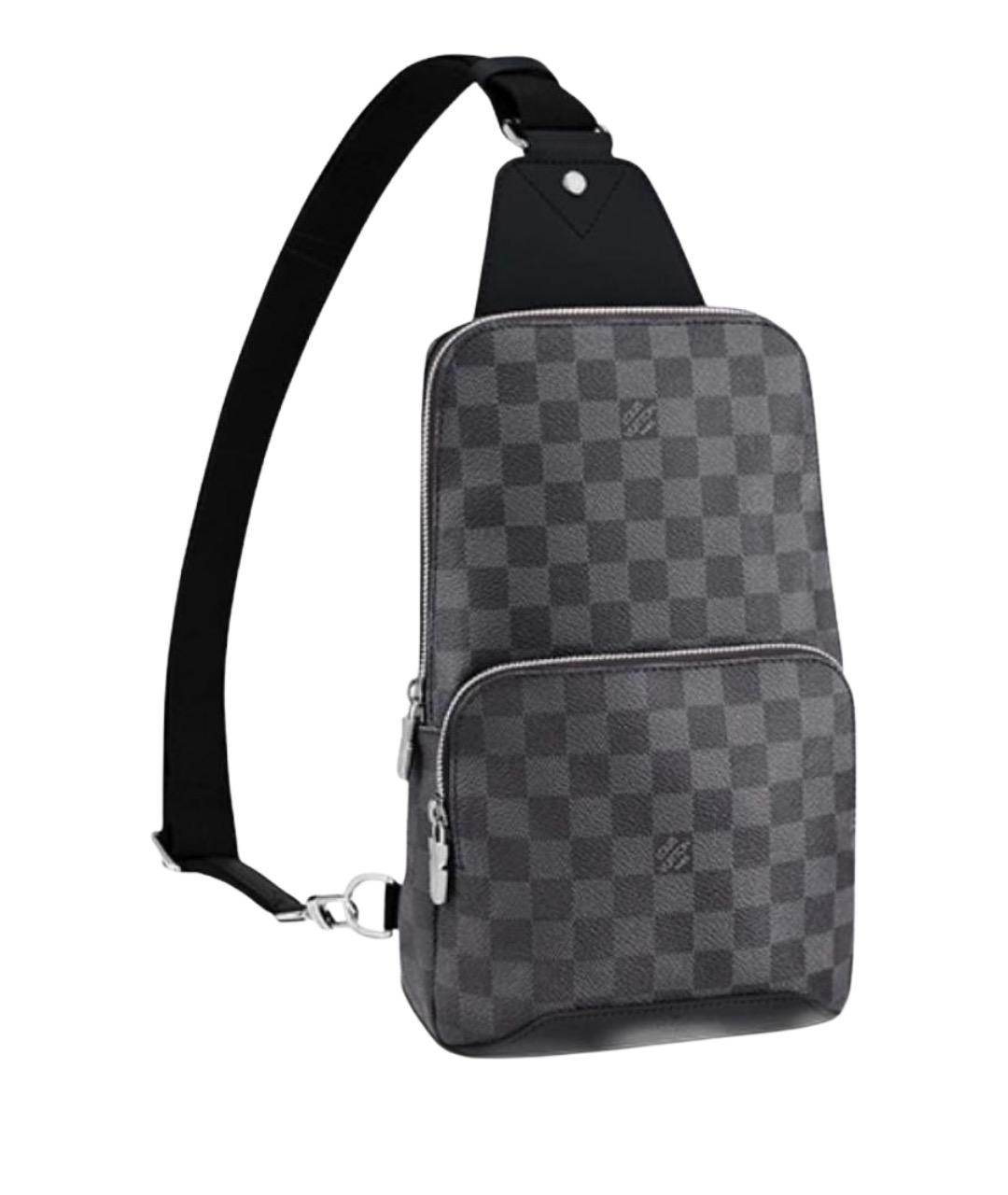 LOUIS VUITTON Антрацитовая барсетка, фото 1