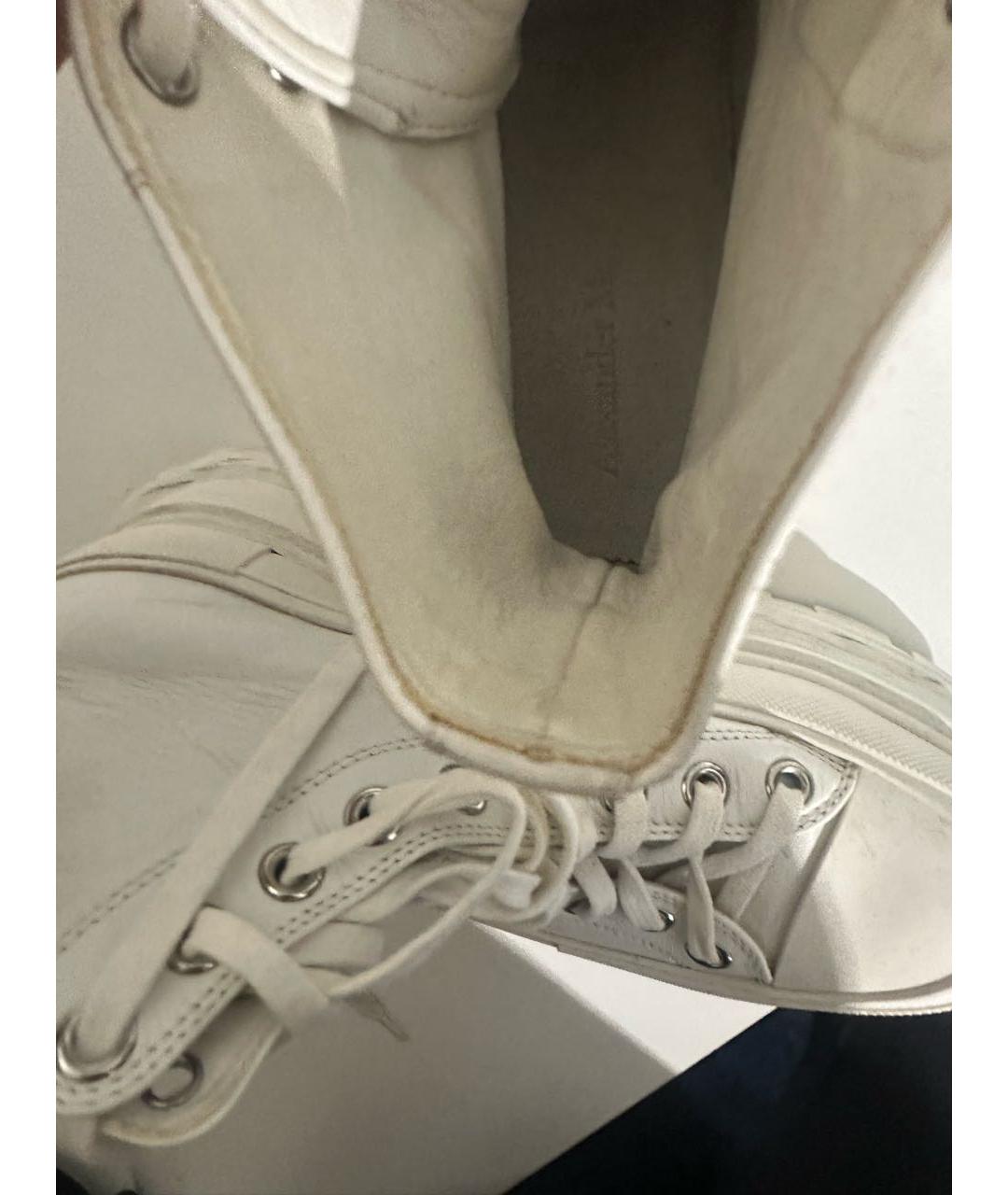 ALEXANDER MCQUEEN Белые кожаные кроссовки, фото 8