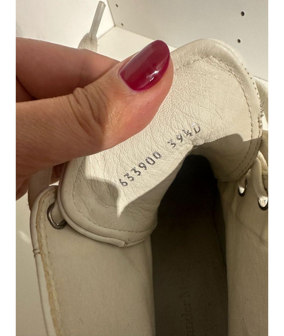 ALEXANDER MCQUEEN Белые кожаные кроссовки, фото 5