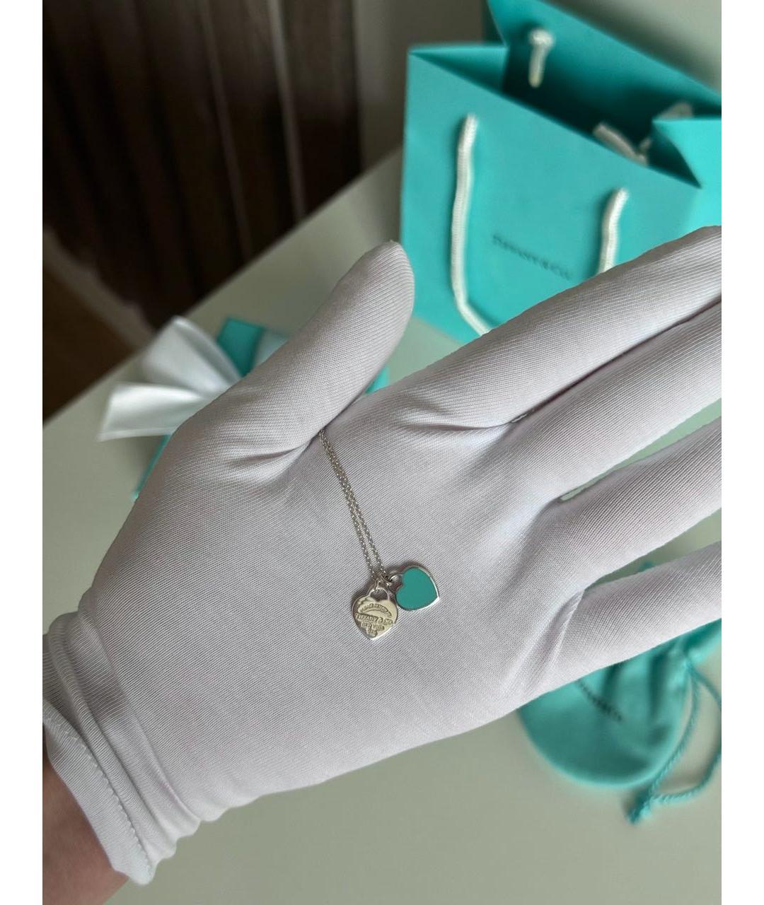 TIFFANY&CO Бирюзовая серебряная подвеска, фото 4