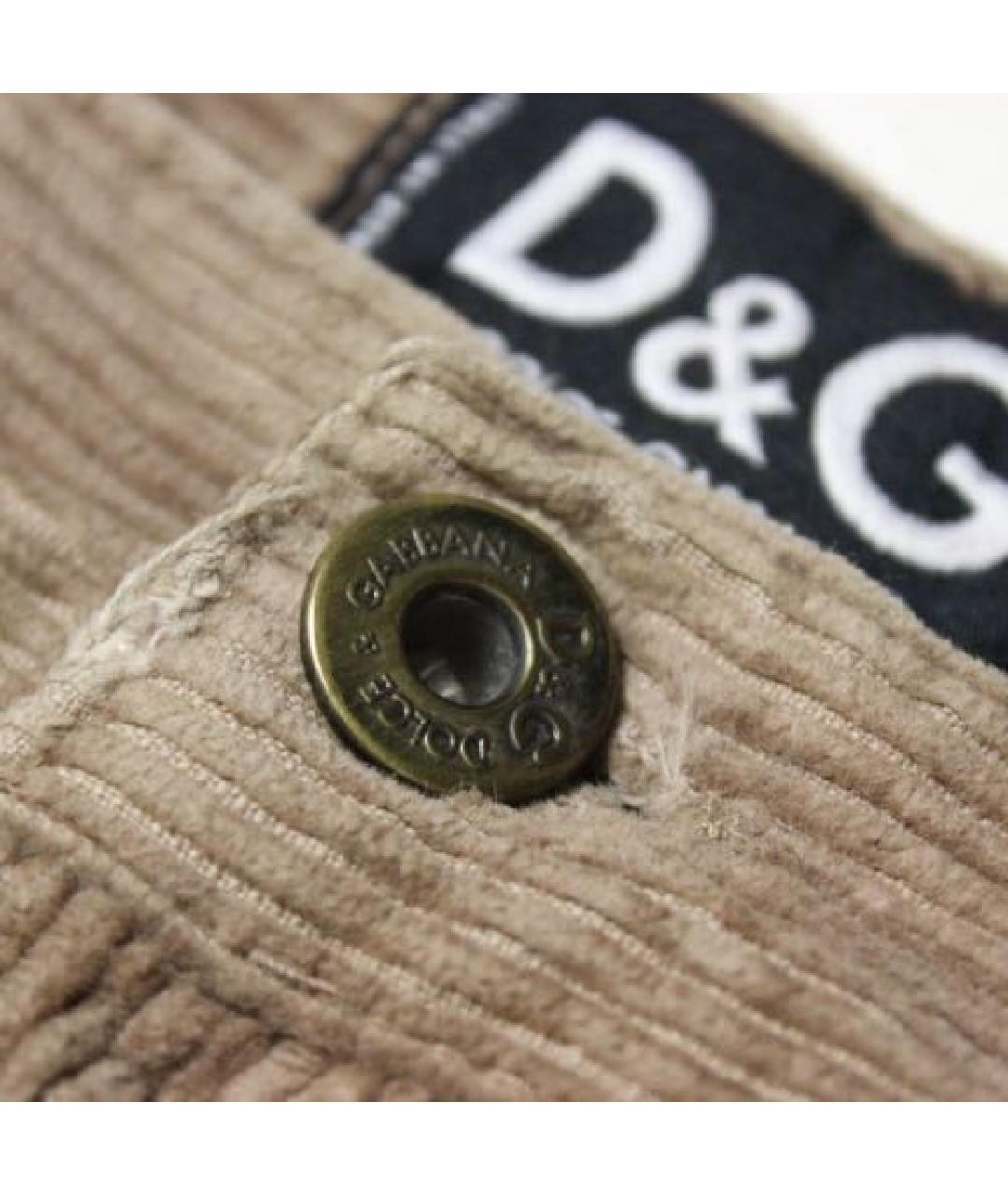 DOLCE&GABBANA Хаки хлопковые брюки чинос, фото 8