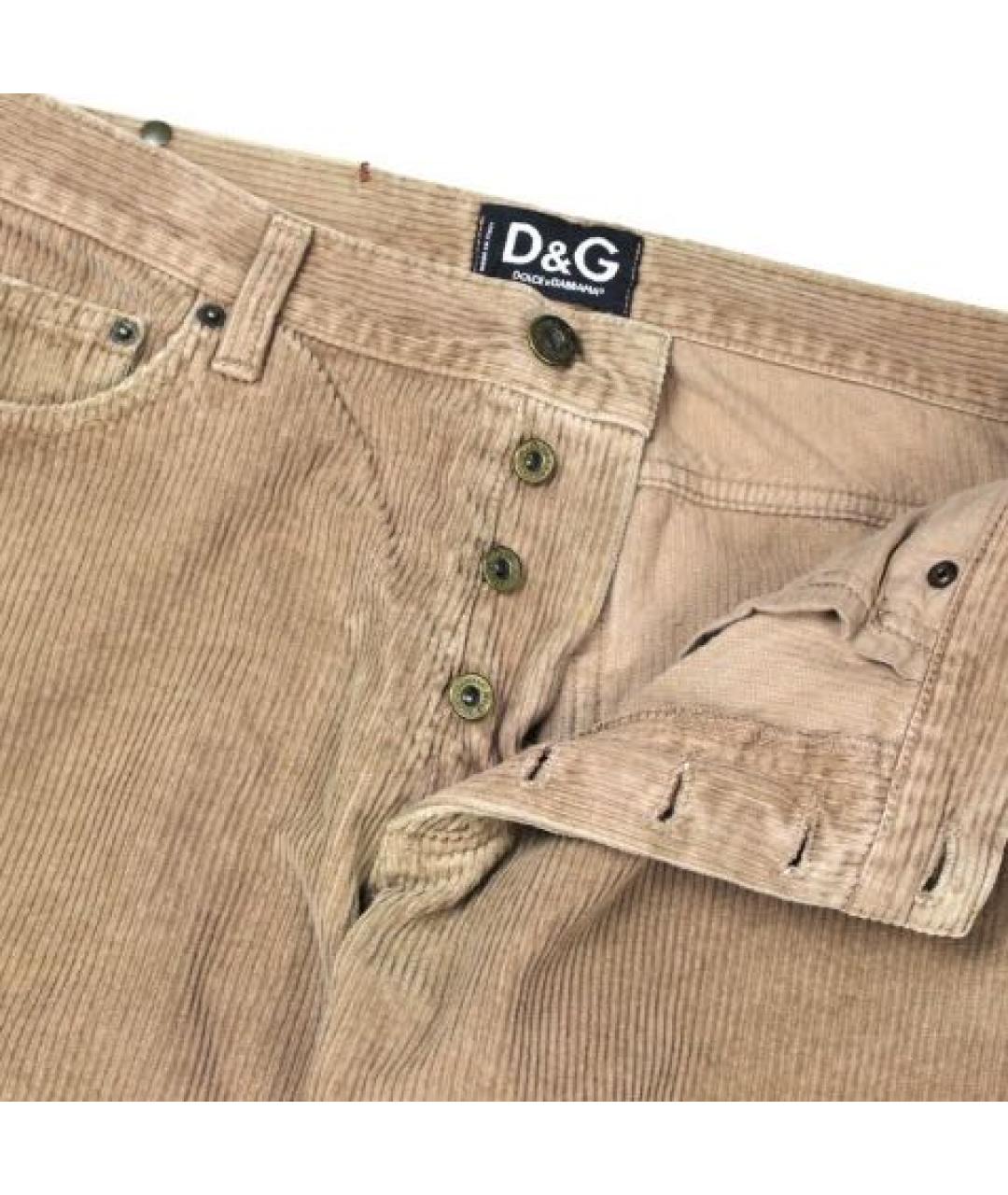 DOLCE&GABBANA Хаки хлопковые брюки чинос, фото 5