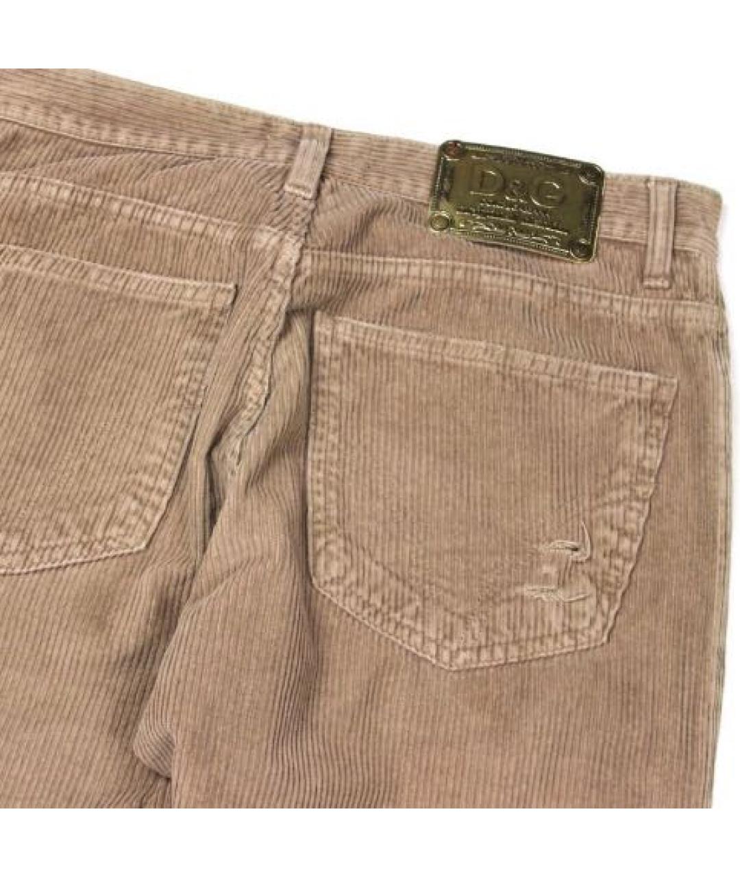 DOLCE&GABBANA Хаки хлопковые брюки чинос, фото 3