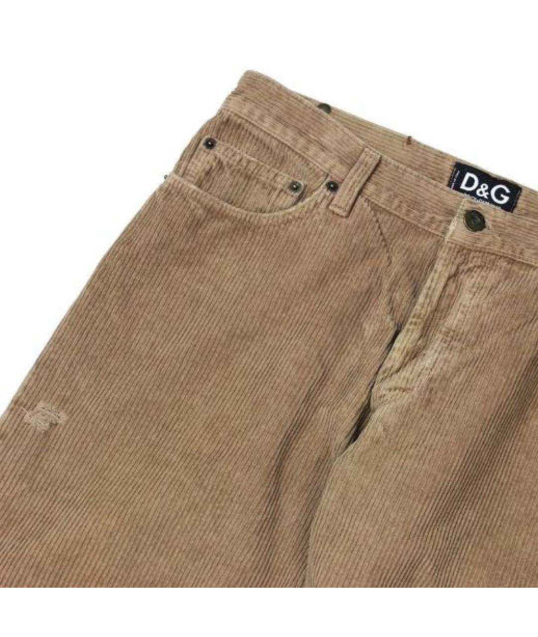 DOLCE&GABBANA Хаки хлопковые брюки чинос, фото 6