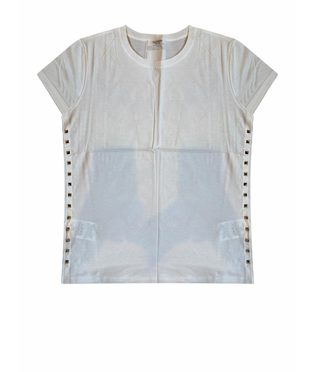 VALENTINO Белая хлопковая футболка, фото 1