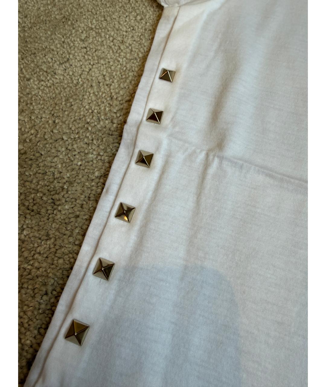 VALENTINO Белая хлопковая футболка, фото 4