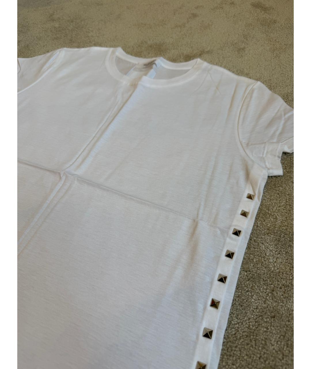 VALENTINO Белая хлопковая футболка, фото 3