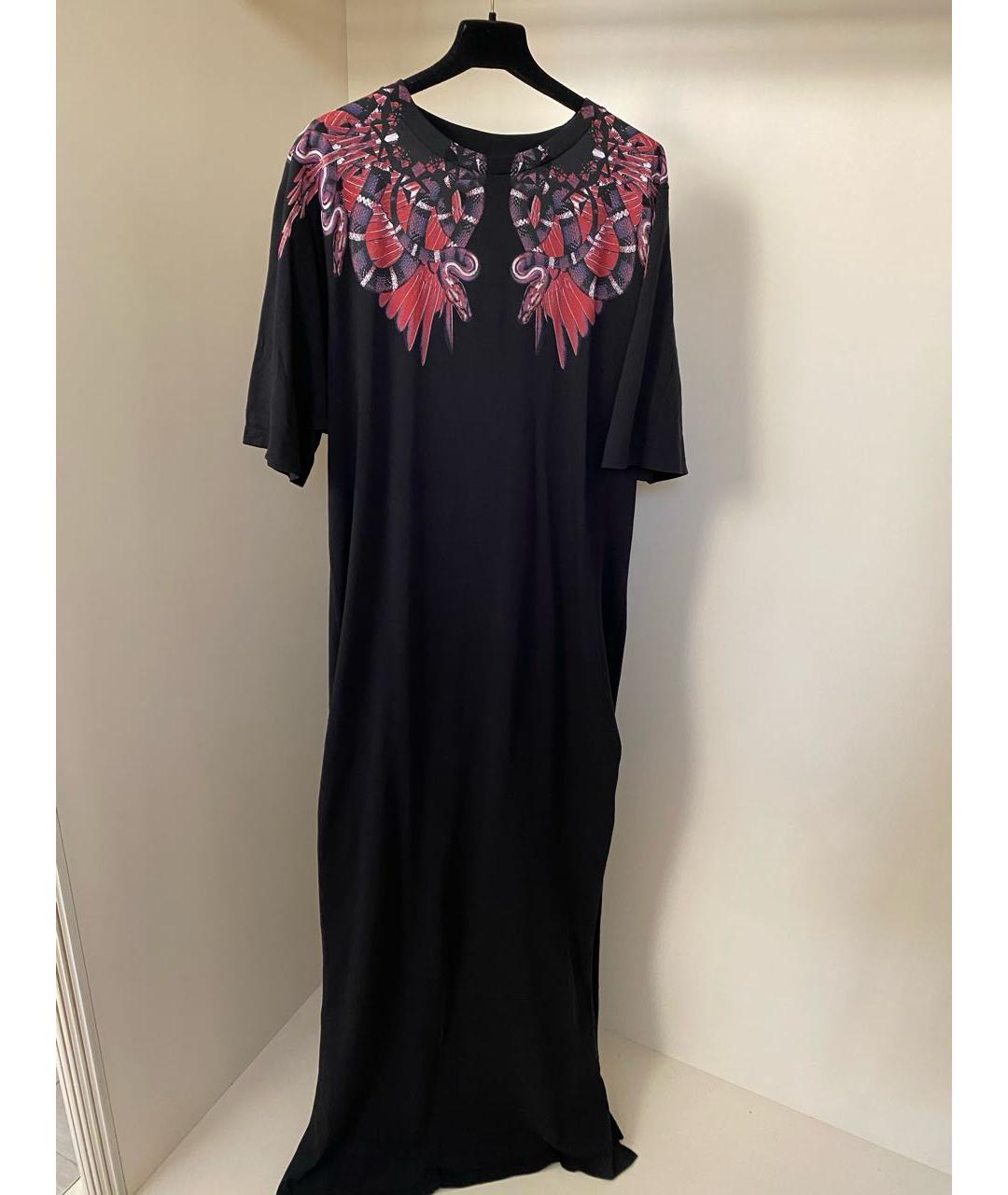 MARCELO BURLON Черное хлопковое повседневное платье, фото 4
