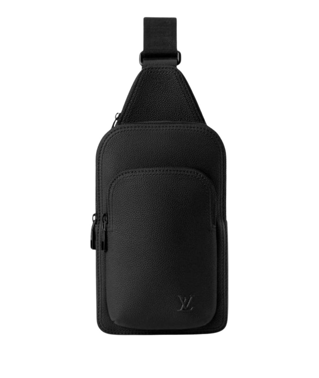 LOUIS VUITTON Черная кожаная барсетка, фото 1