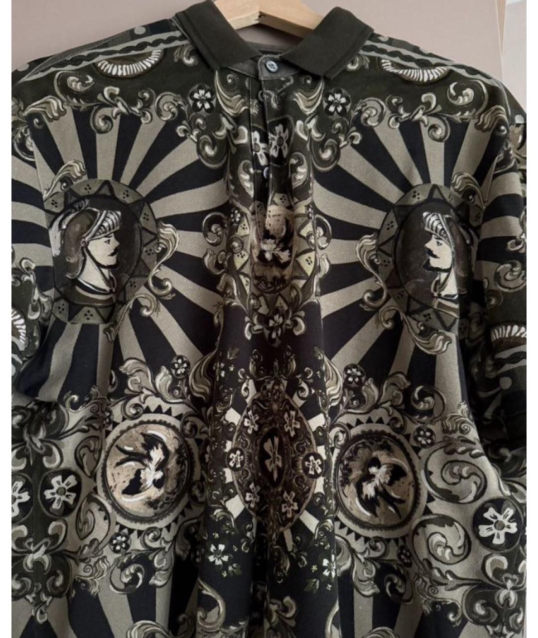 DOLCE&GABBANA Бежевое хлопковое поло с коротким рукавом, фото 5