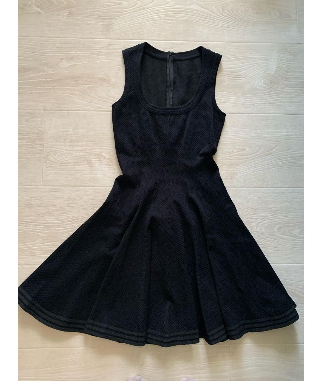 ALAIA Черное вискозное повседневное платье, фото 7