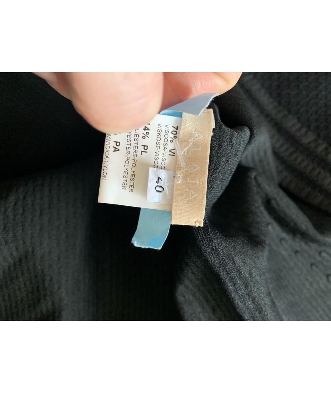 ALAIA Черное вискозное повседневное платье, фото 3