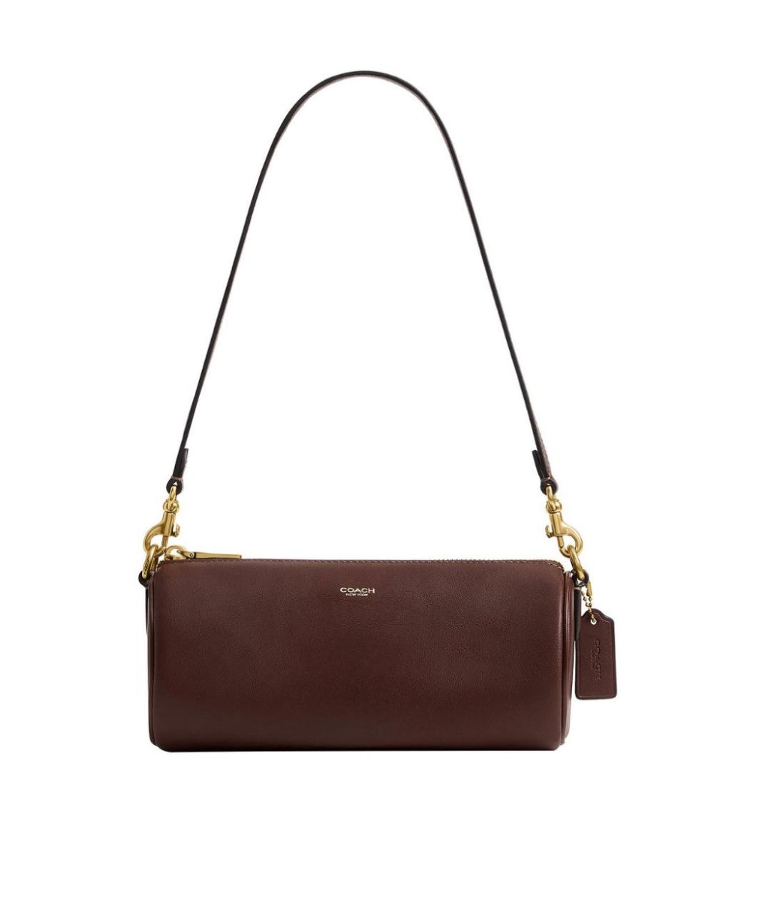 COACH Коричневая кожаная сумка через плечо, фото 8