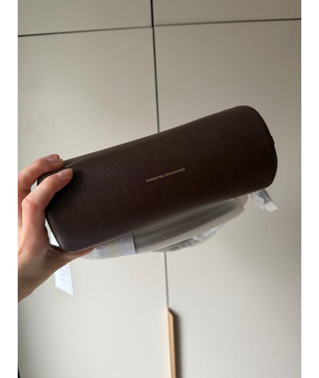 COACH Коричневая кожаная сумка через плечо, фото 5