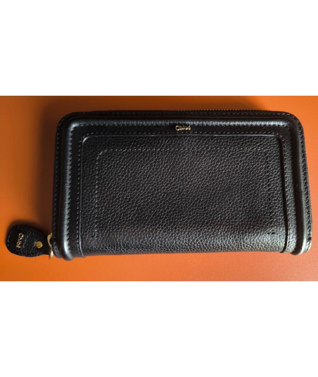 CHLOE Черный кожаный кошелек, фото 9