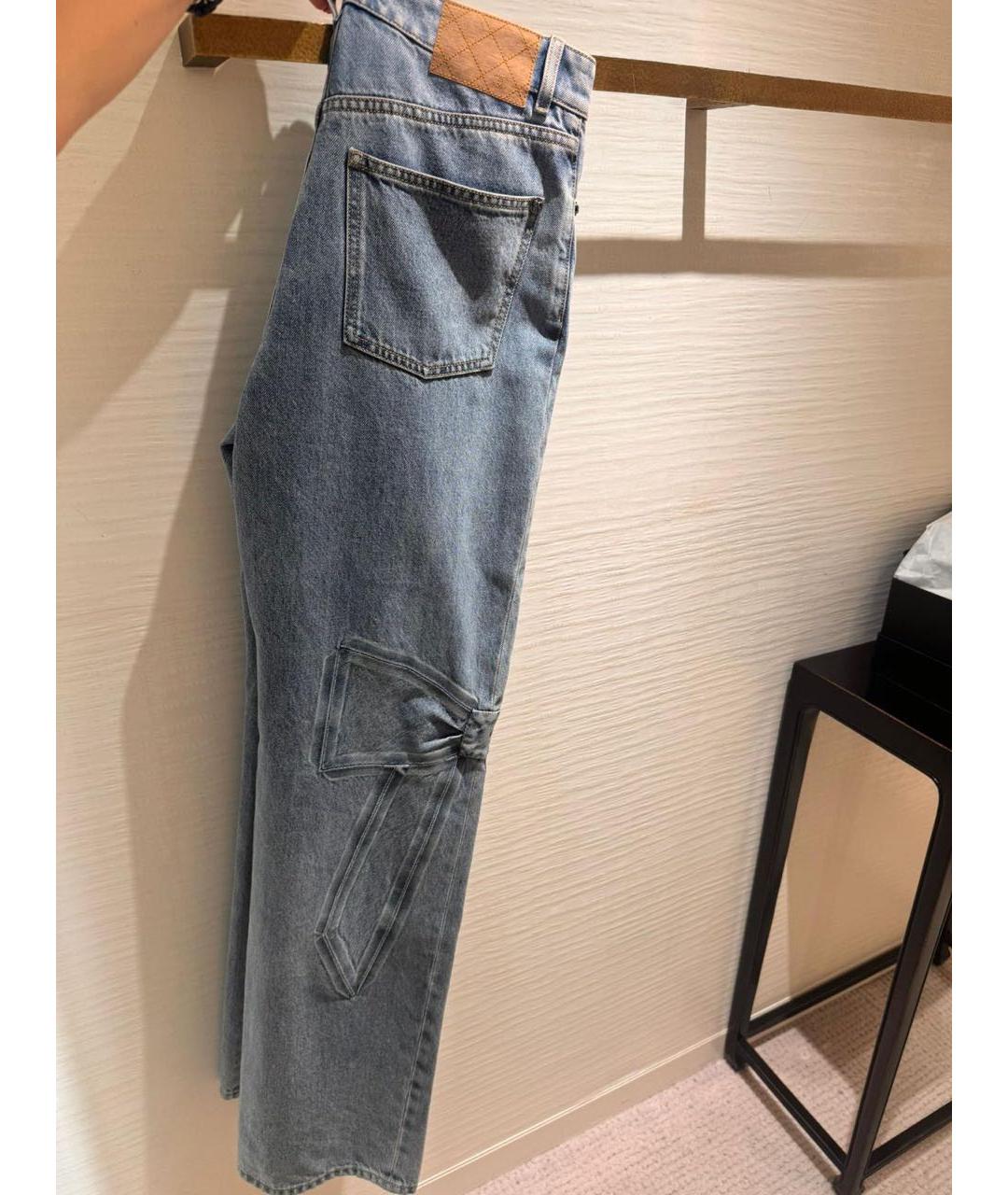 CHANEL Голубые хлопковые прямые джинсы, фото 4