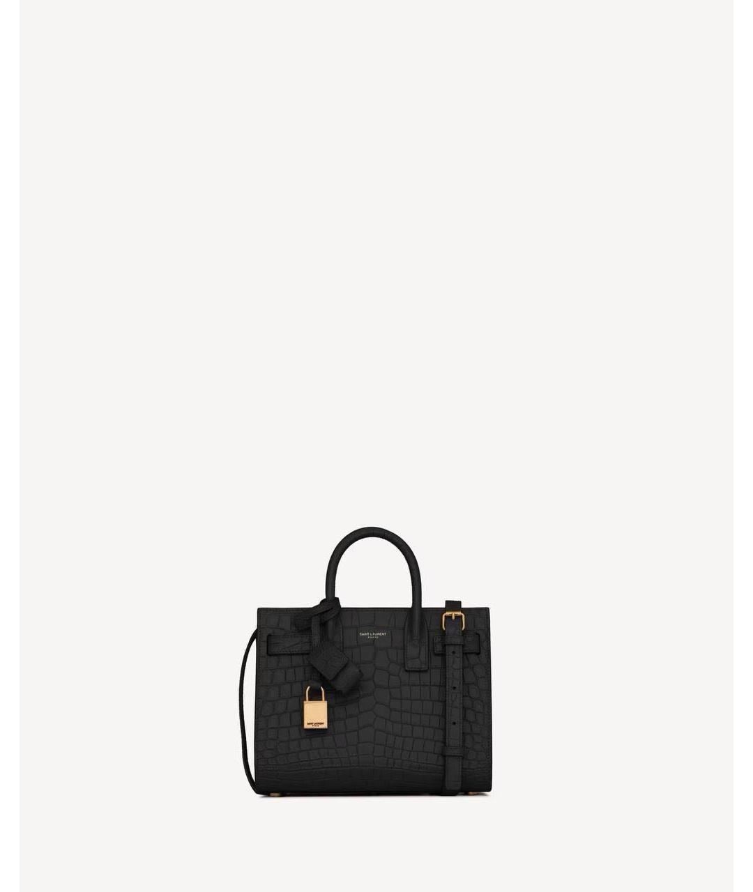 SAINT LAURENT Черная кожаная сумка с короткими ручками, фото 8