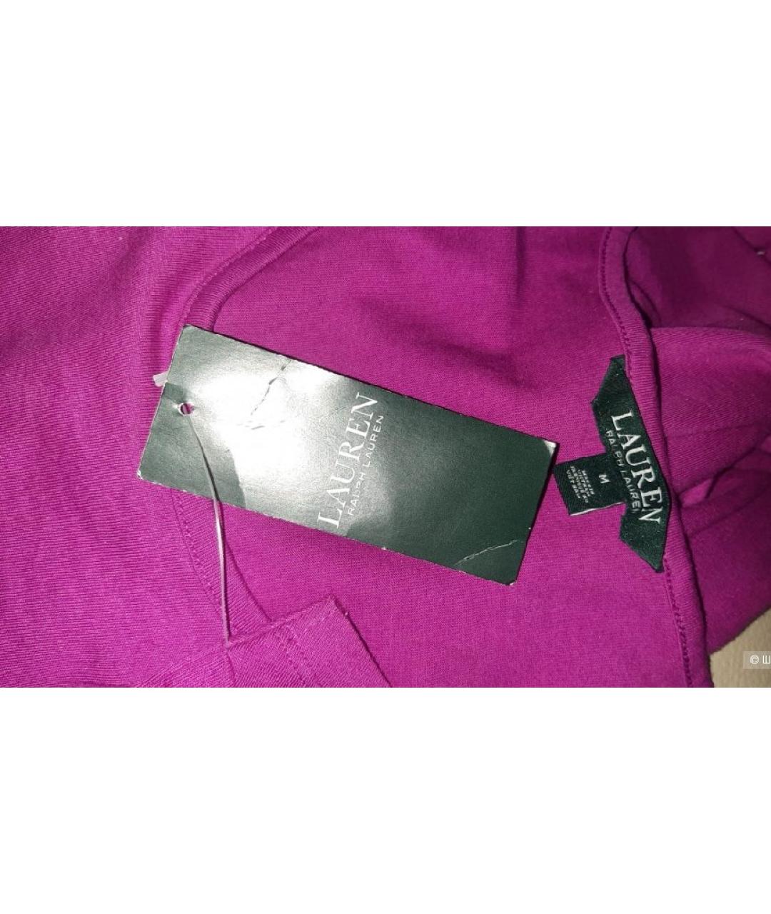 RALPH LAUREN Фуксия хлопковое повседневное платье, фото 5