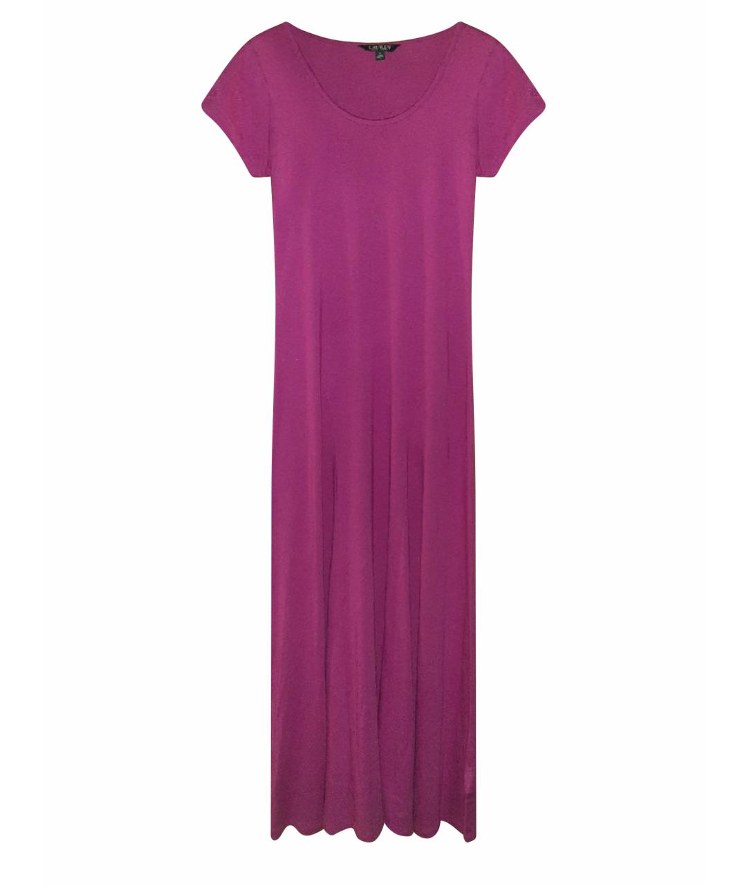RALPH LAUREN Фуксия хлопковое повседневное платье, фото 1
