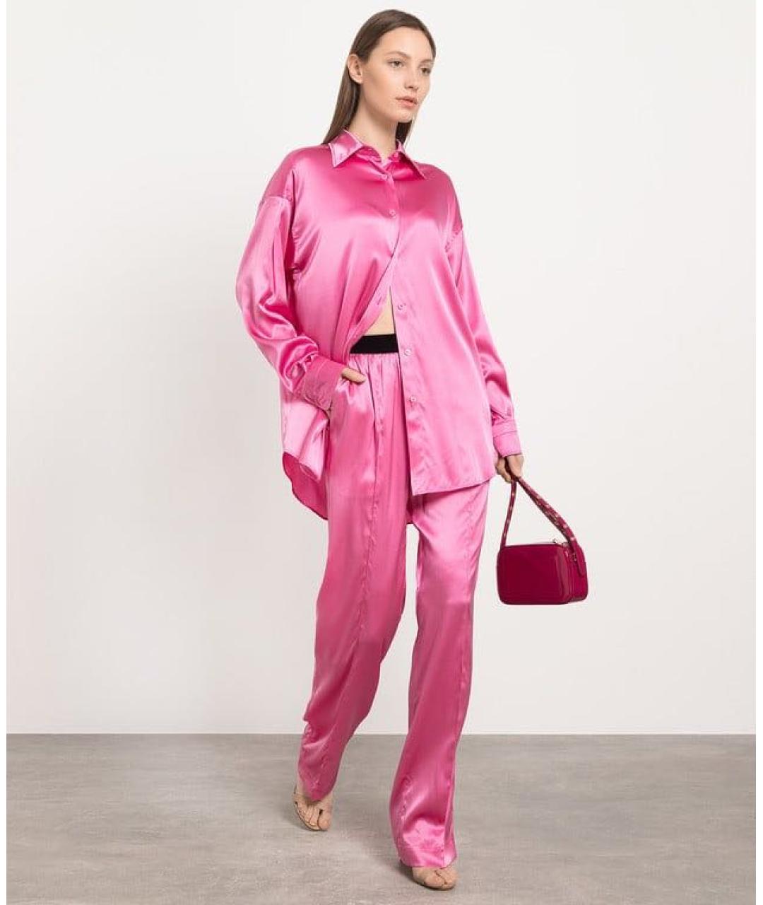 TOM FORD Розовый шелковый костюм с брюками, фото 2