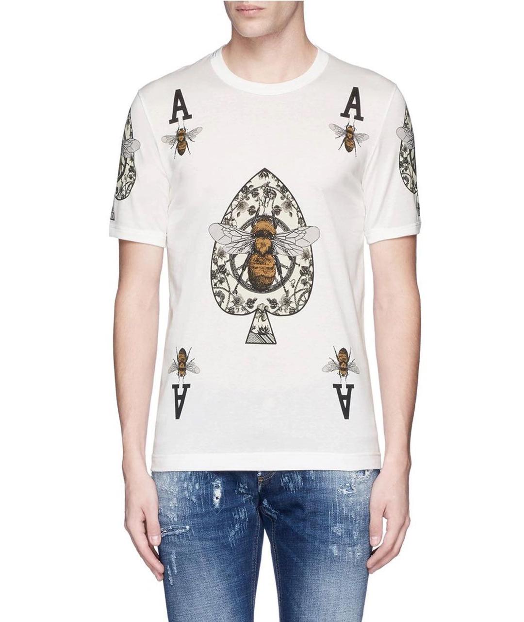 DOLCE&GABBANA Белая хлопковая футболка, фото 2