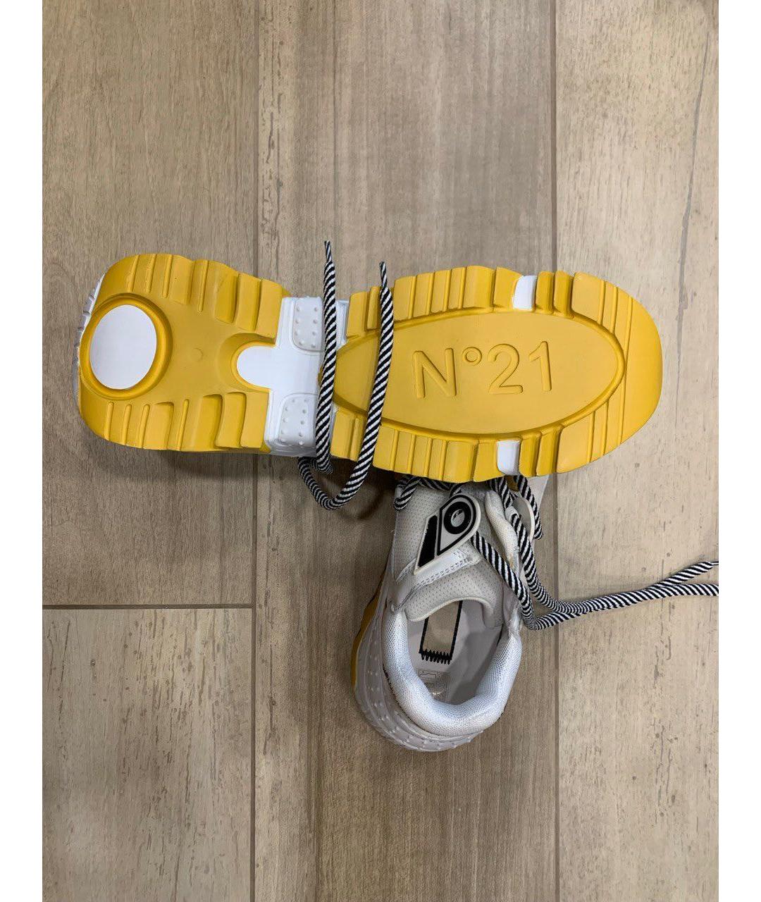 NO. 21 Белые кожаные кроссовки, фото 3