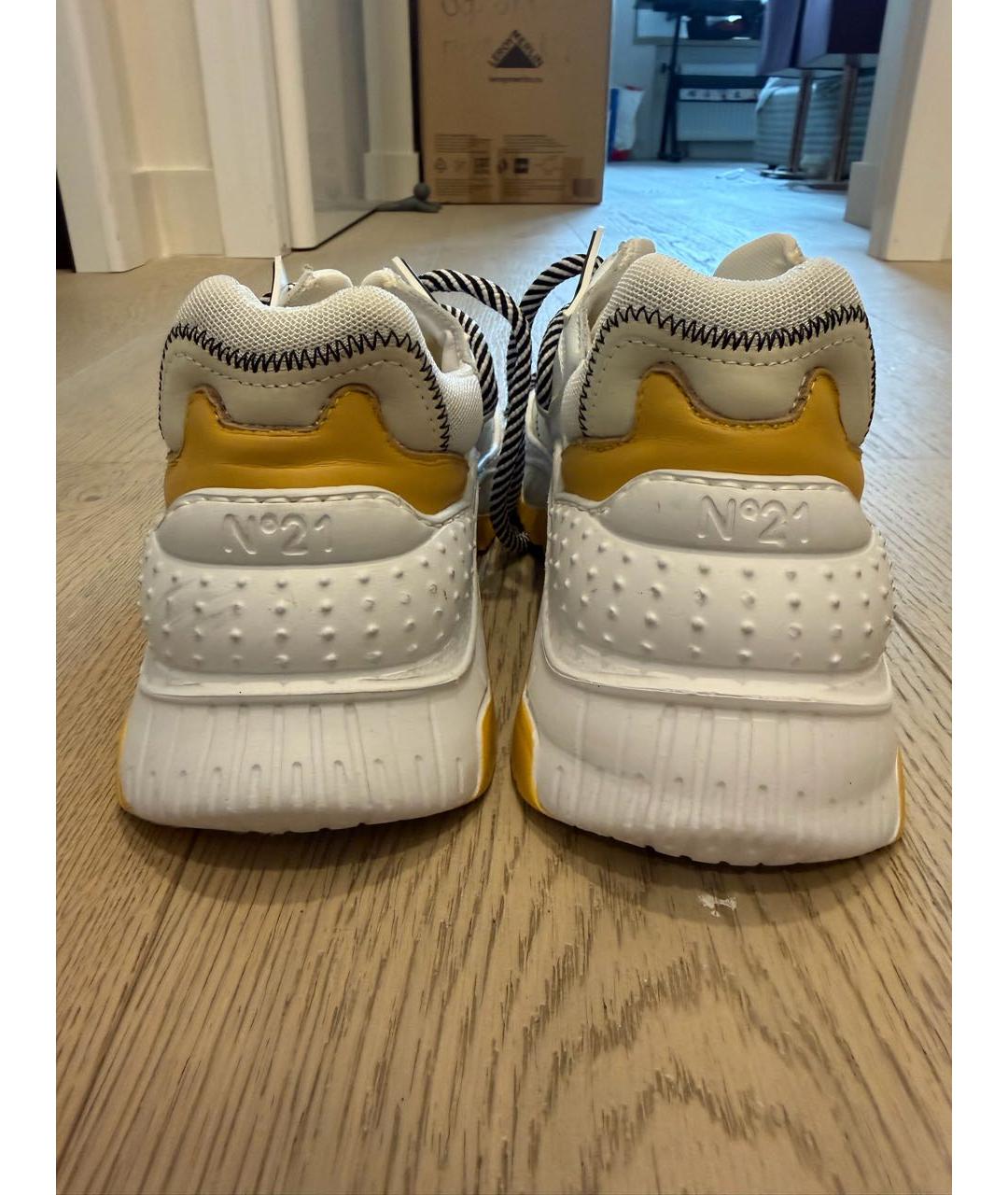 NO. 21 Белые кожаные кроссовки, фото 5