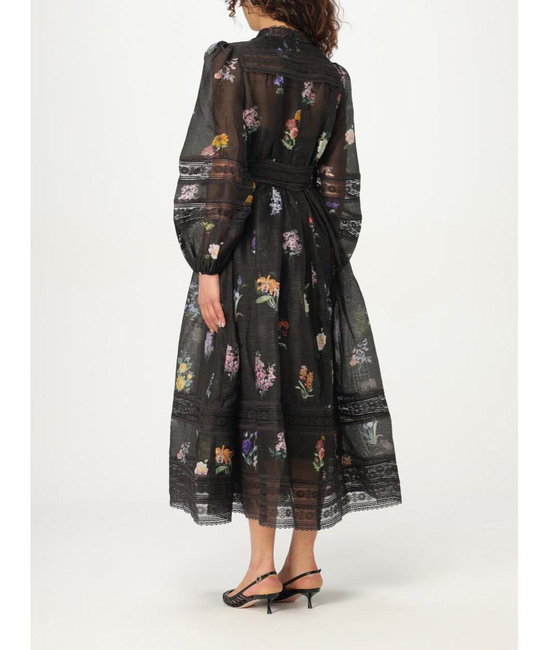 ZIMMERMANN Черное льняное повседневное платье, фото 2