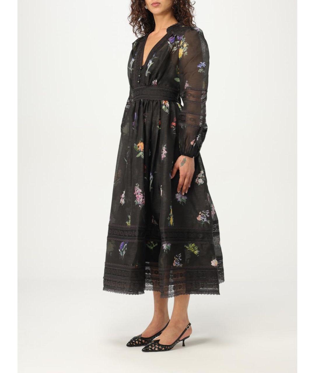 ZIMMERMANN Черное льняное повседневное платье, фото 5