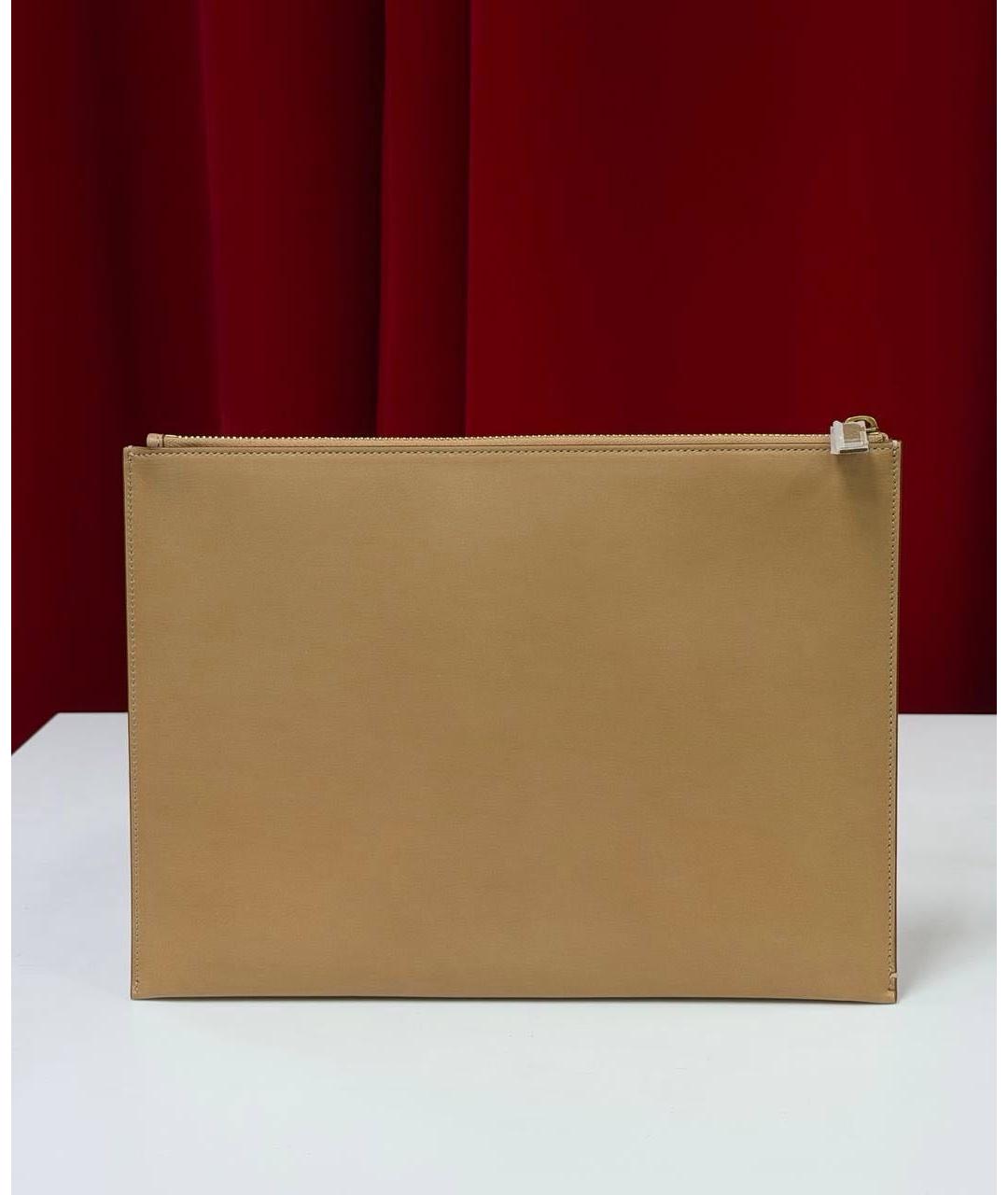 SAINT LAURENT Оранжевая кожаная папка для документов, фото 5