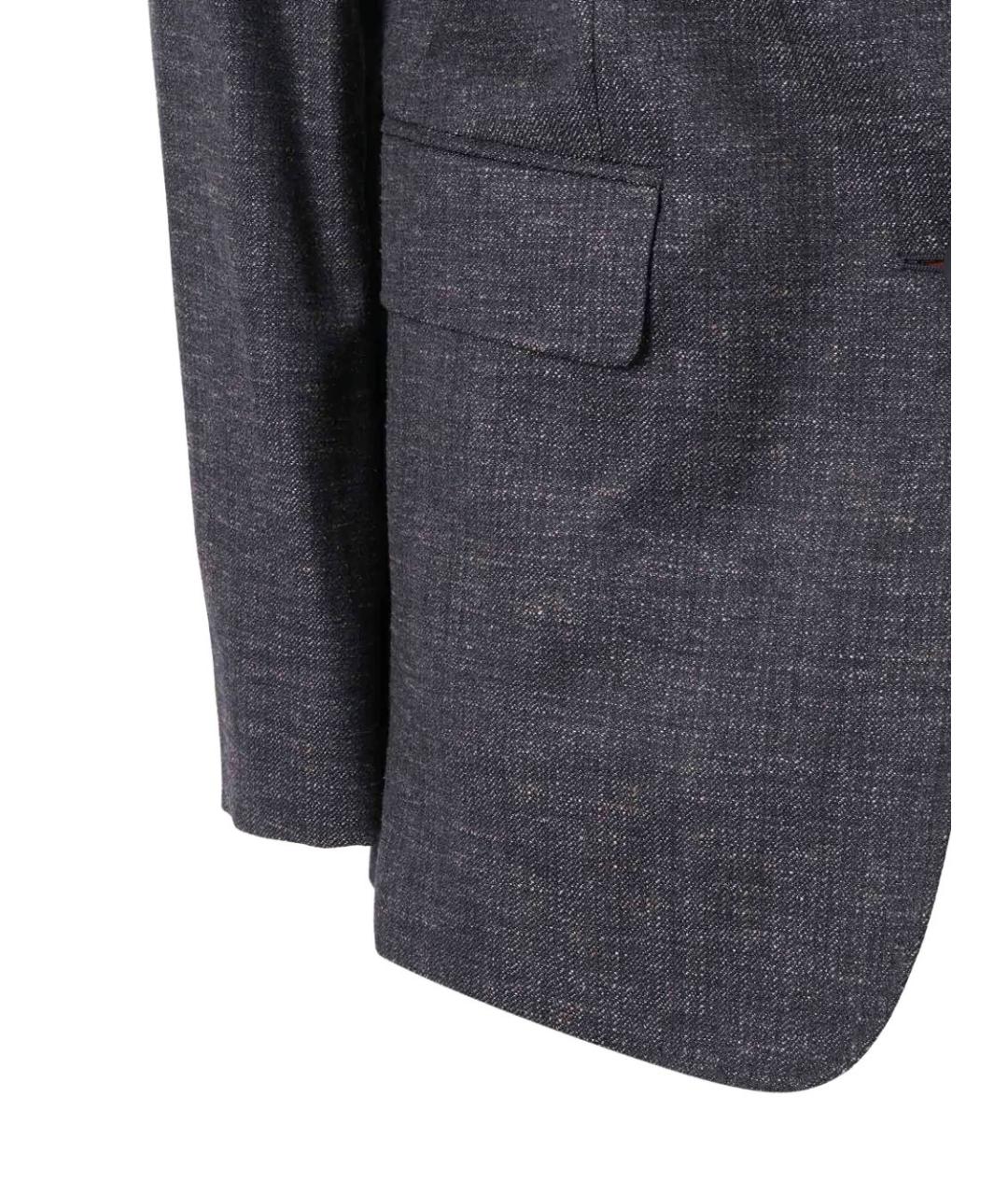 MAX MARA STUDIO Синий шерстяной жакет/пиджак, фото 3