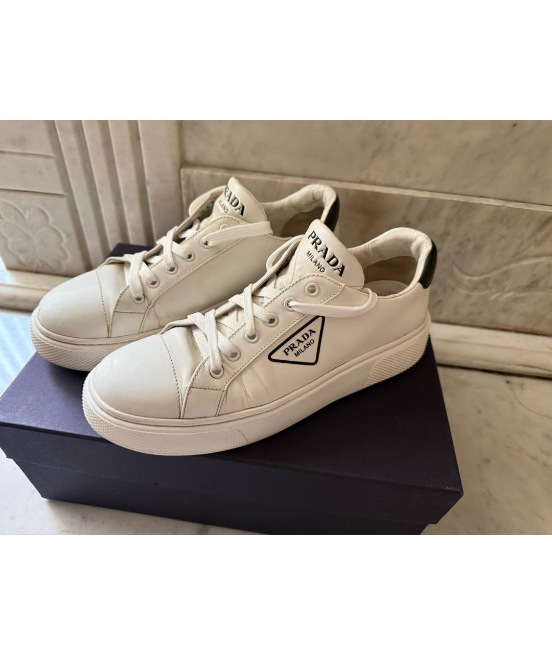 PRADA Белые кеды, фото 9