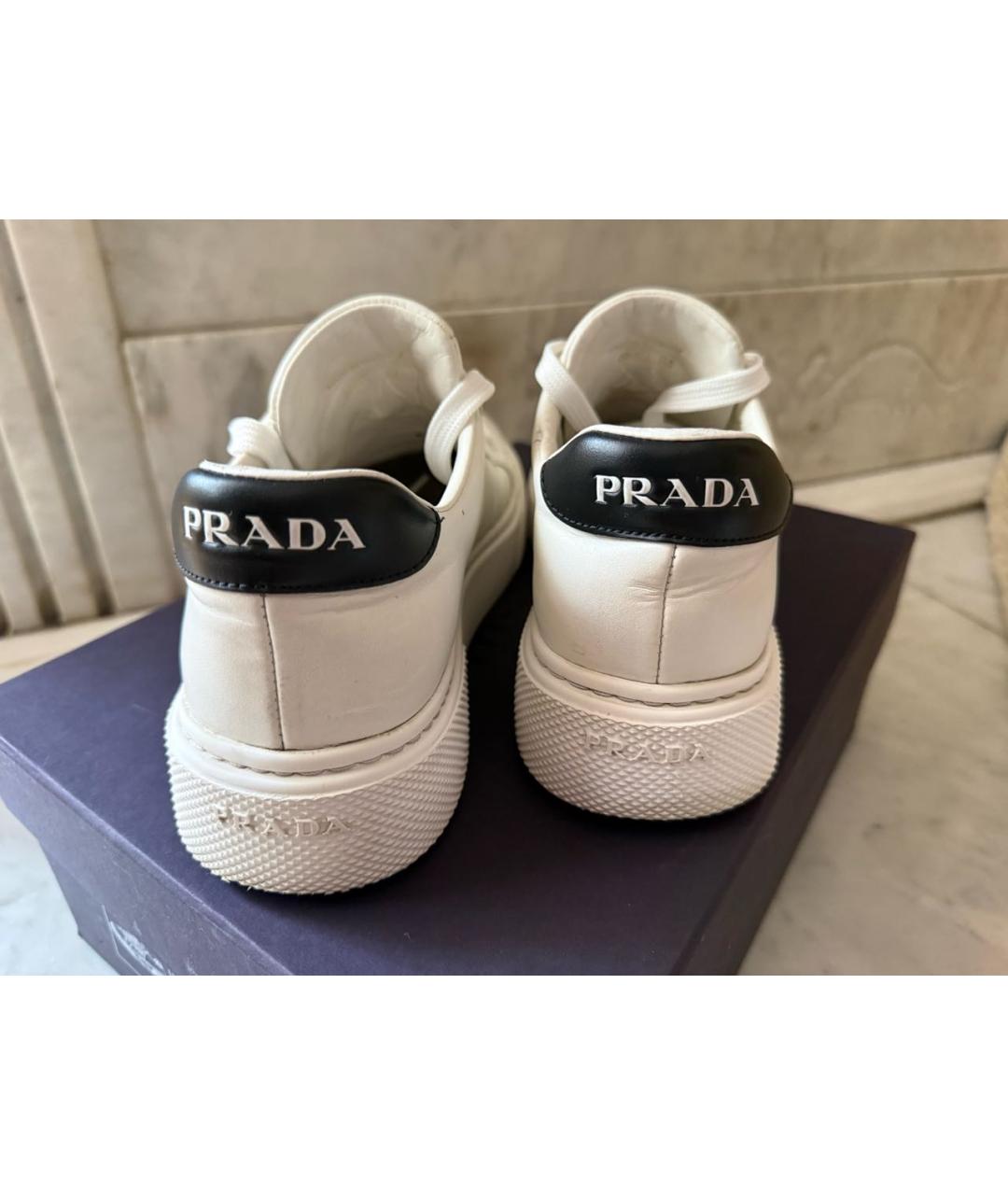 PRADA Белые кеды, фото 4