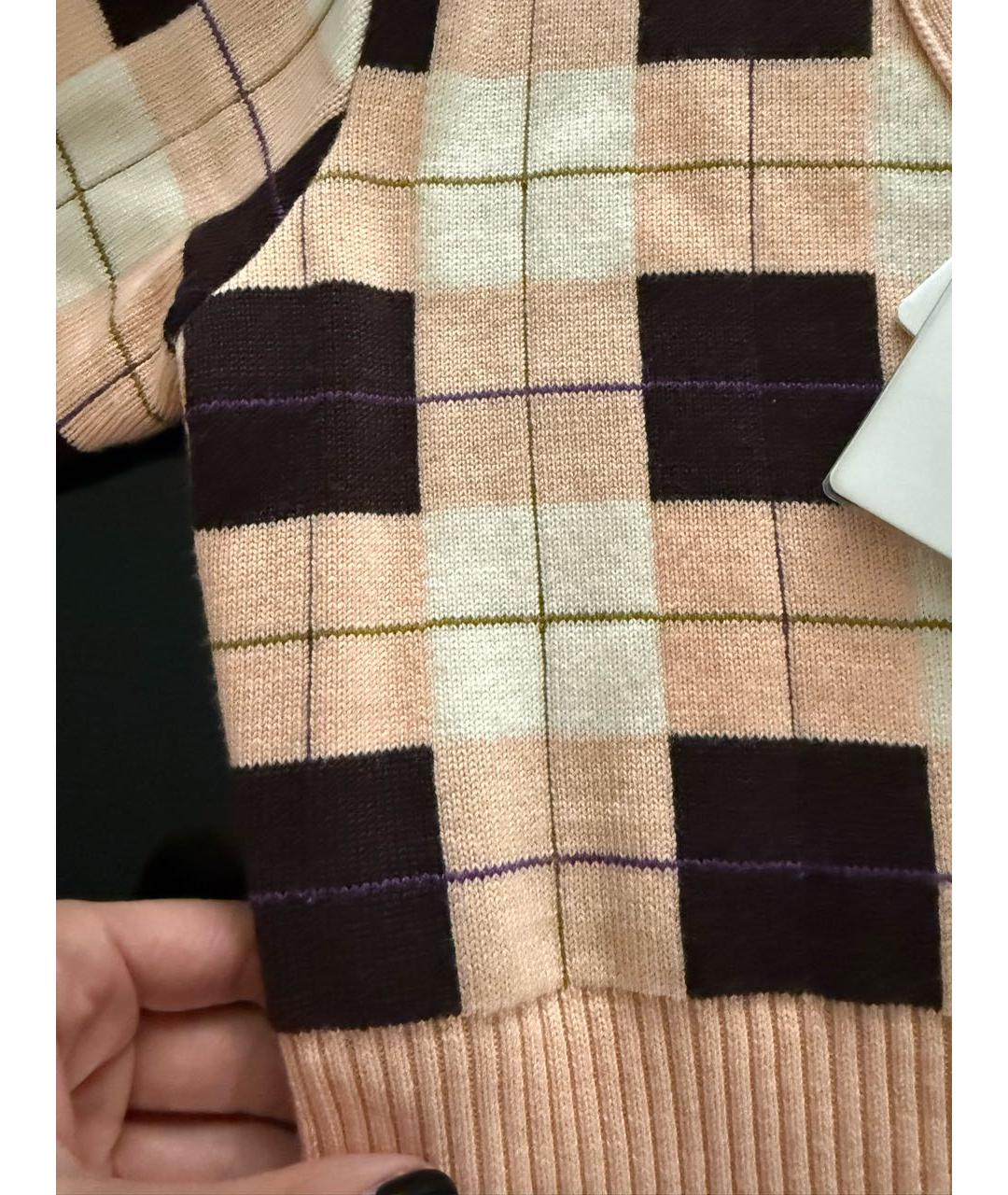 SPORTMAX Оранжевый шерстяной кардиган, фото 3