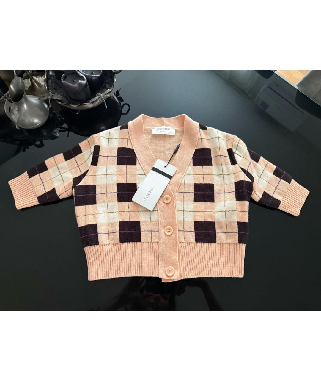 SPORTMAX Оранжевый шерстяной кардиган, фото 9