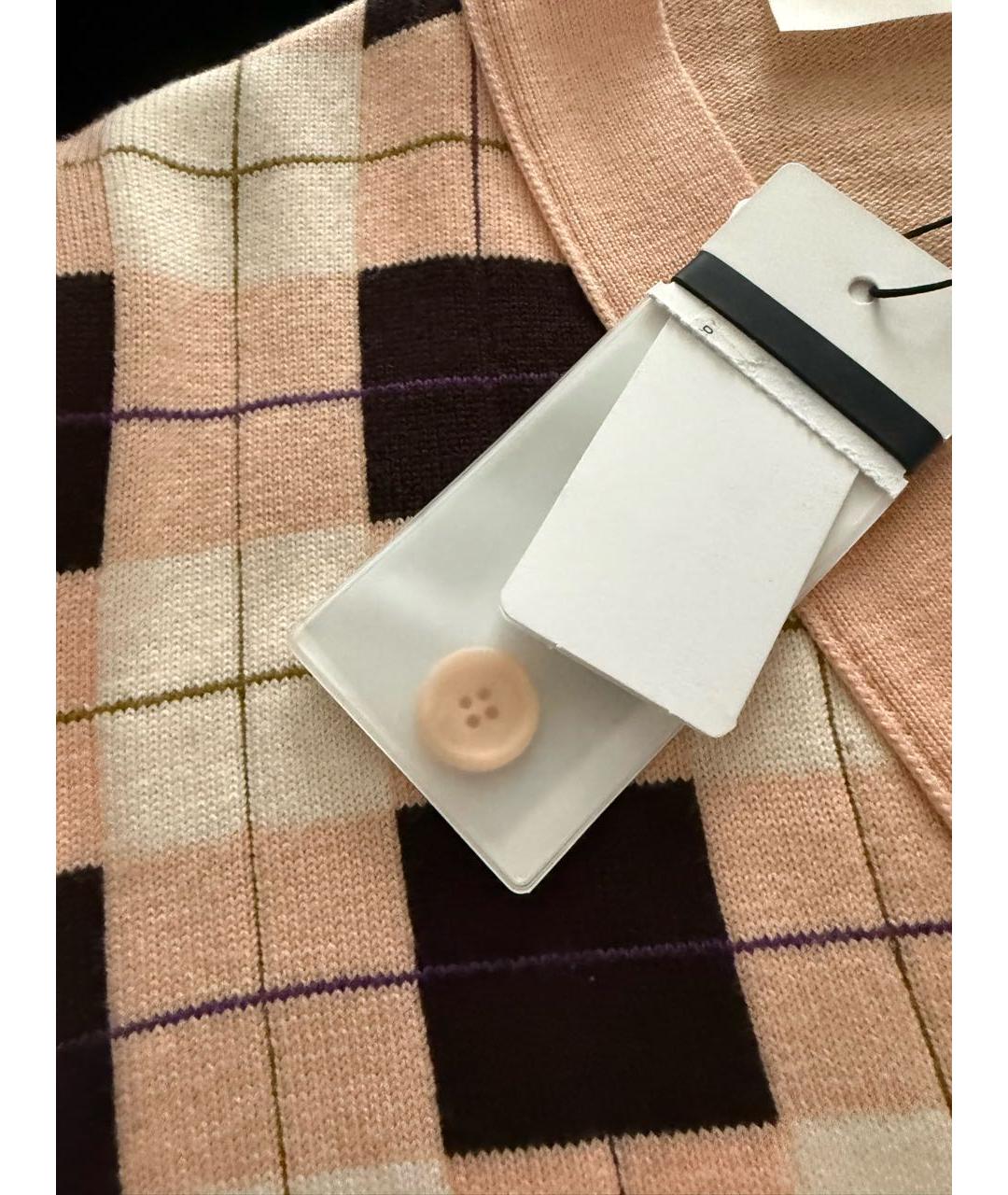 SPORTMAX Оранжевый шерстяной кардиган, фото 4