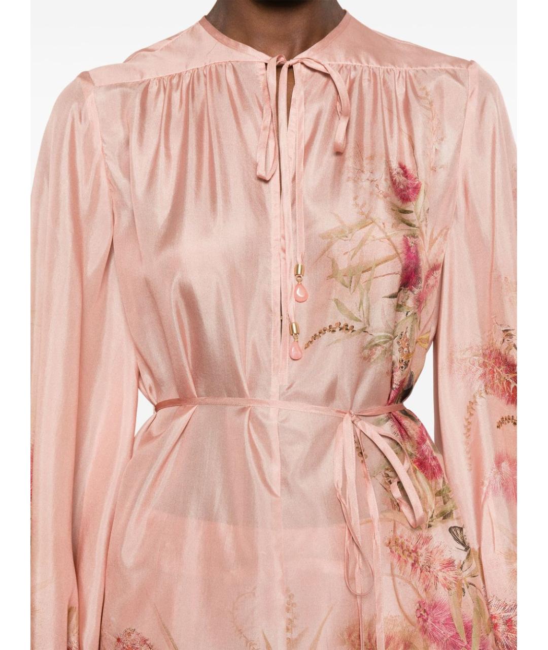 ZIMMERMANN Розовая шелковая блузы, фото 2