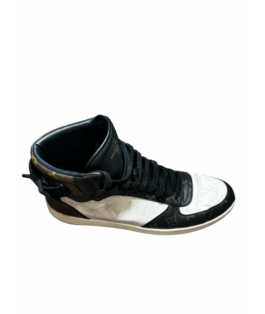 LOUIS VUITTON Коричневые кожаные высокие кроссовки / кеды, фото 1