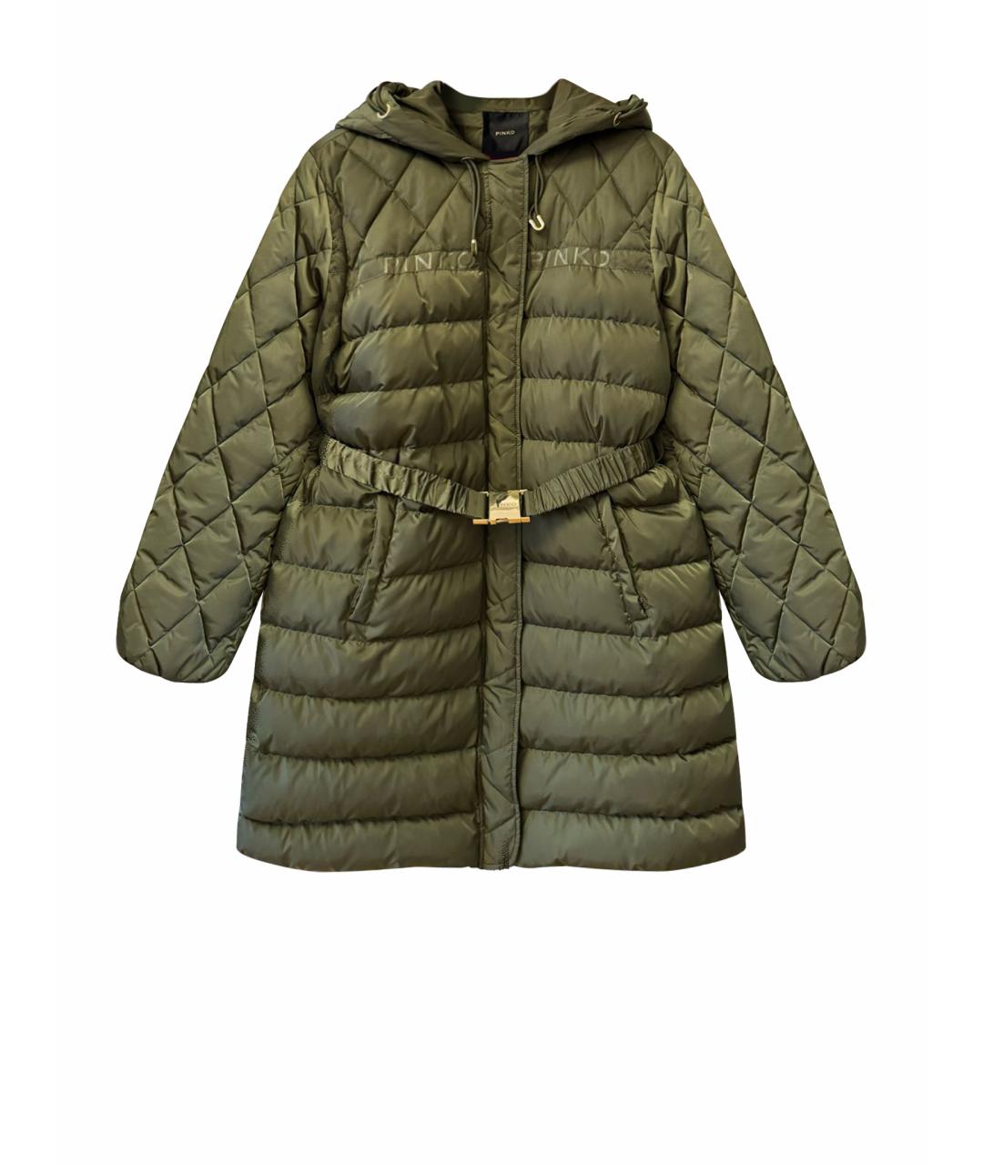 PINKO Хаки полиэстеровая куртка, фото 1