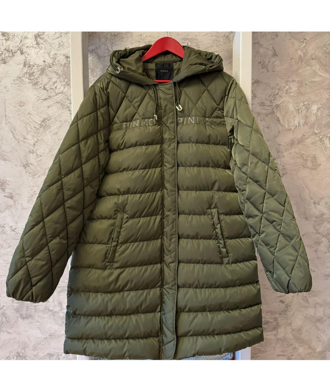 PINKO Хаки полиэстеровая куртка, фото 7