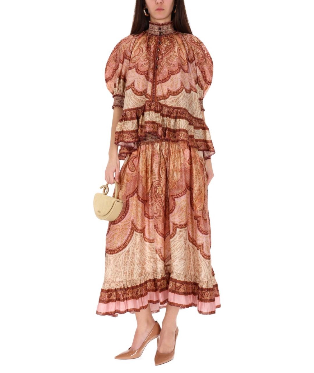 ZIMMERMANN Красная шелковая блузы, фото 2