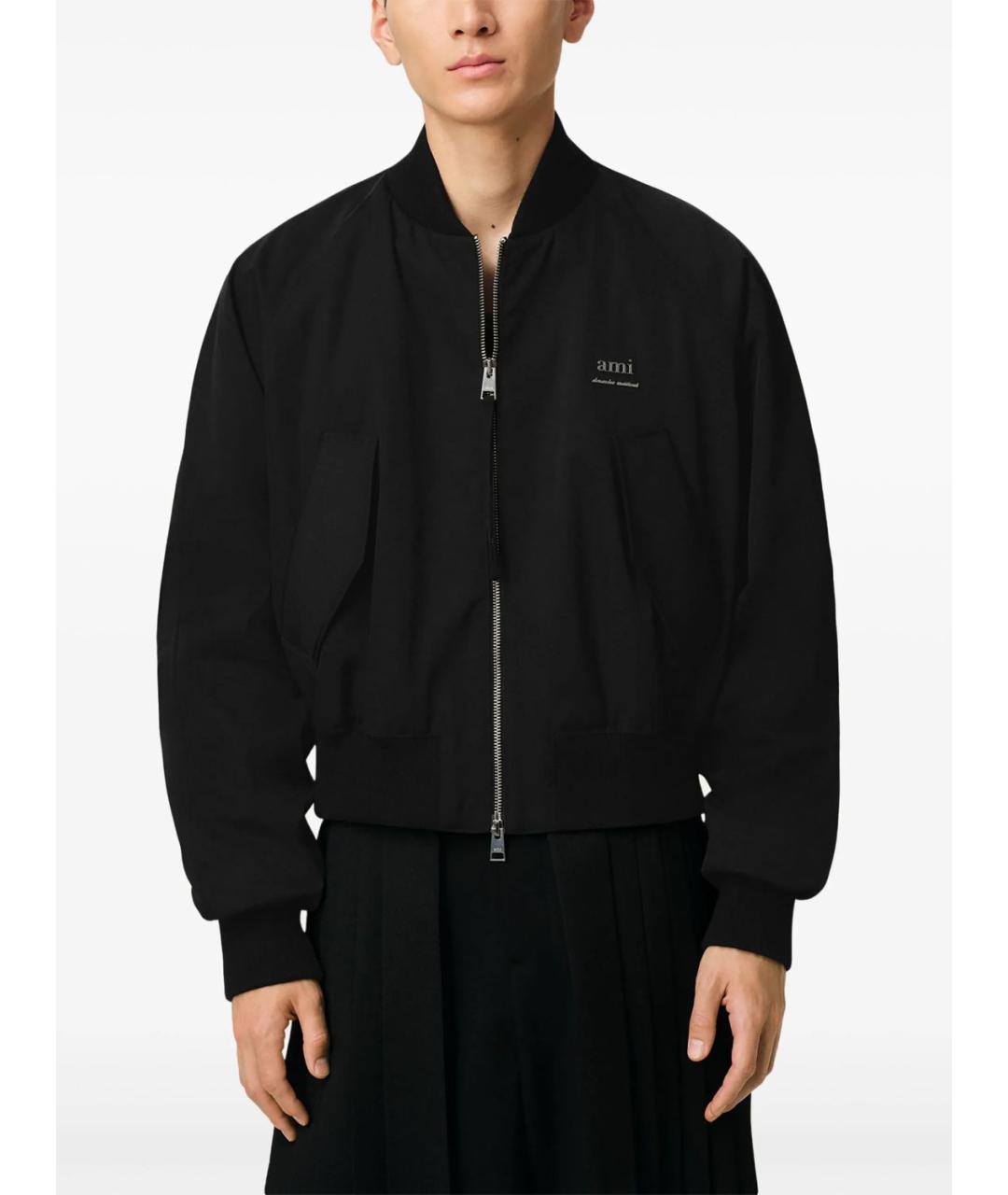 Ami Paris Черная полиамидовая куртка, фото 2