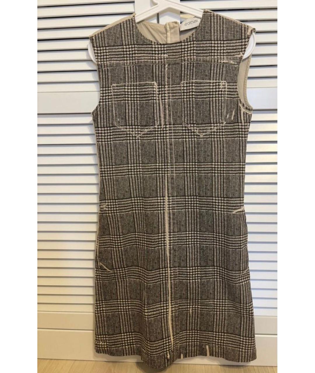 SPORTMAX Коричневое деним повседневное платье, фото 6