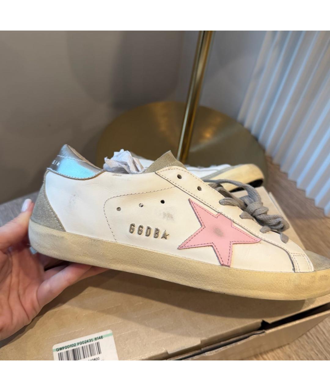 GOLDEN GOOSE DELUXE BRAND Белые кожаные кеды, фото 3